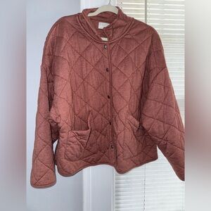 Z SUPPLY Maya Quilted Jacket - dusty rose - large